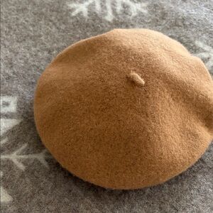 Halogen Wool Tan Beret chic, stylish and a great gift item for that Francophile